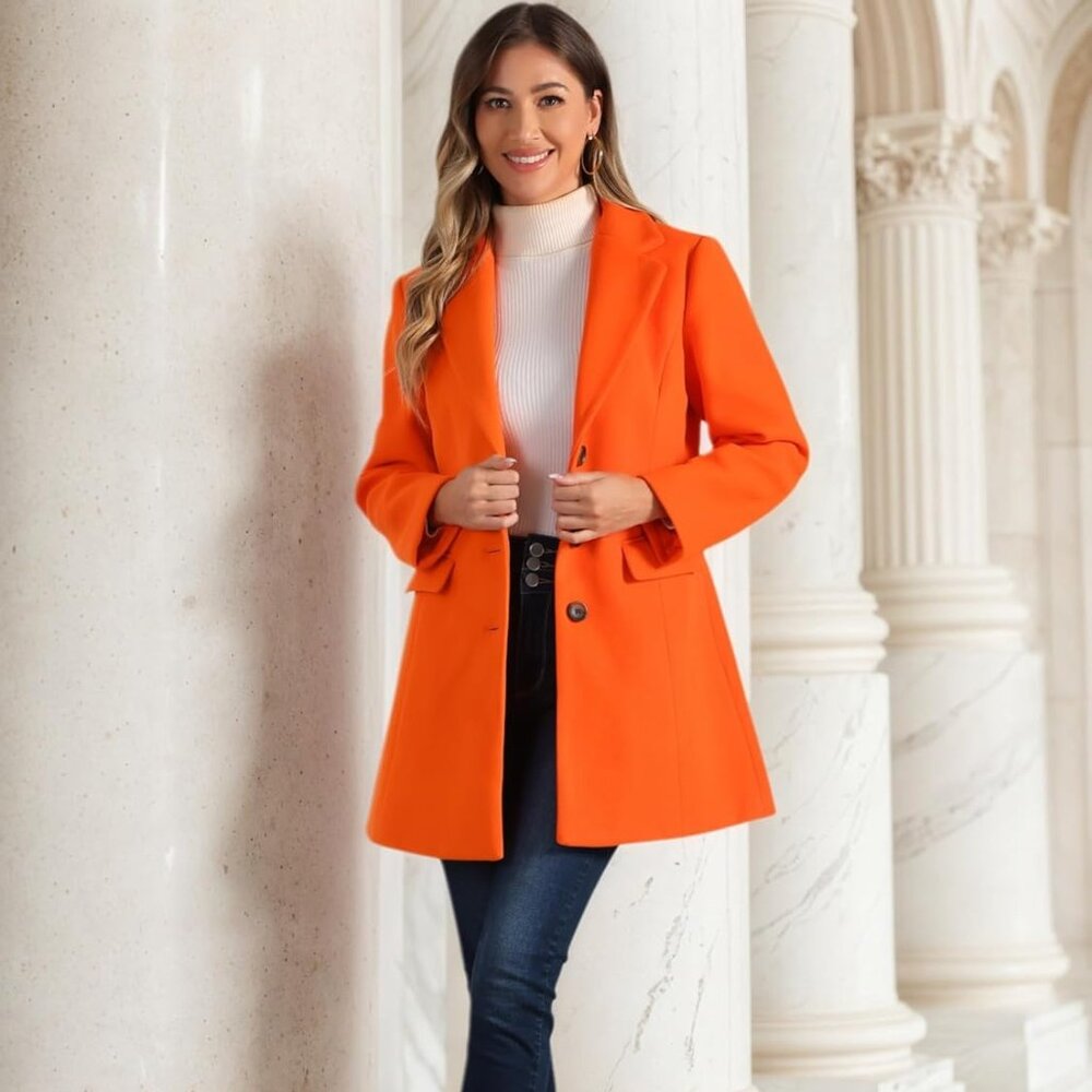 NWT Alegra K Orange Coat m - Picture 14 of 14
